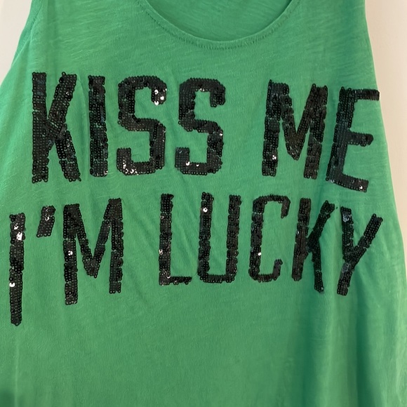 Lucky Green Tank Top by Pink - Picture 2 of 4